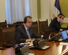 10. мај 2021. Председник Народне скупштине Ивице Дачића на видео Конференцији председника парламената Европске уније и држава кандидата